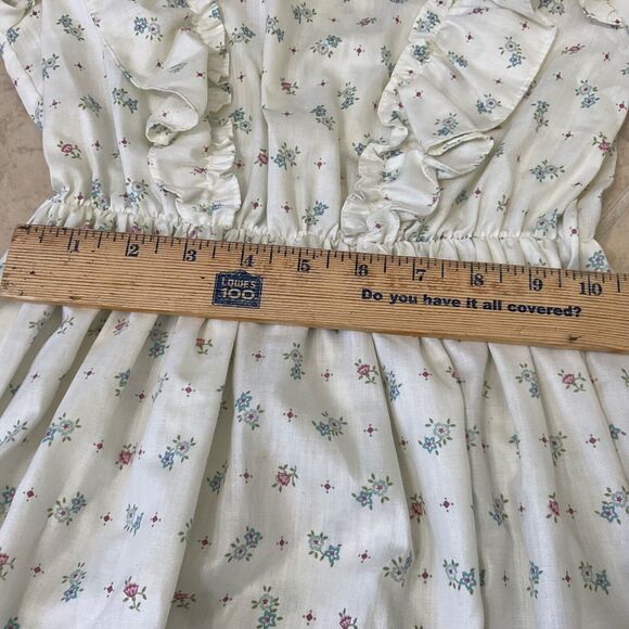 Vintage Union JC Penney Prairie Cottage Core Dress Floral Girls 10 elastic waist - Picture 10 of 14
